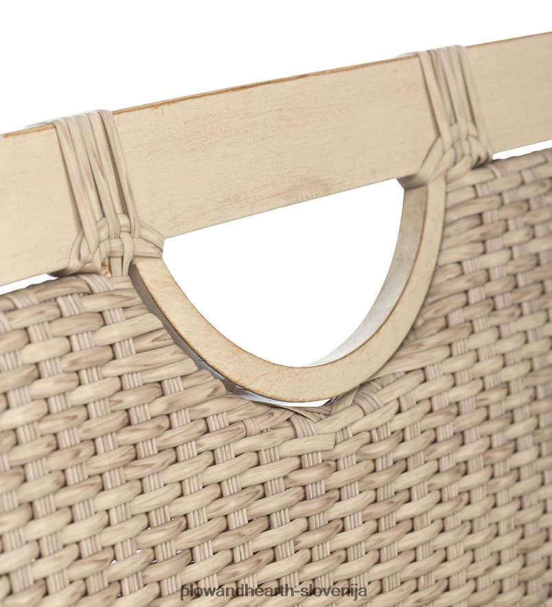 Štiridelni komplet iz vrbovega protja urbanna driftwood z blazinami - polnočna mornarica Plow & Hearth 2V46081158 gospodinjska posoda