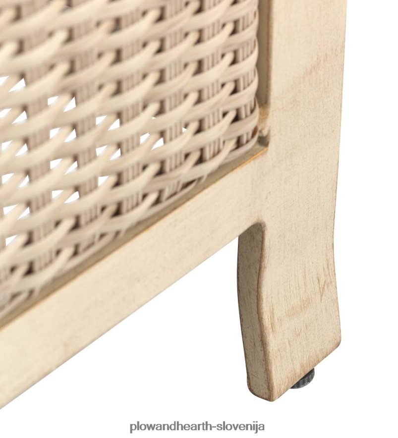 Štiridelni komplet iz vrbovega protja urbanna driftwood z blazinami - polnočna mornarica Plow & Hearth 2V46081158 gospodinjska posoda