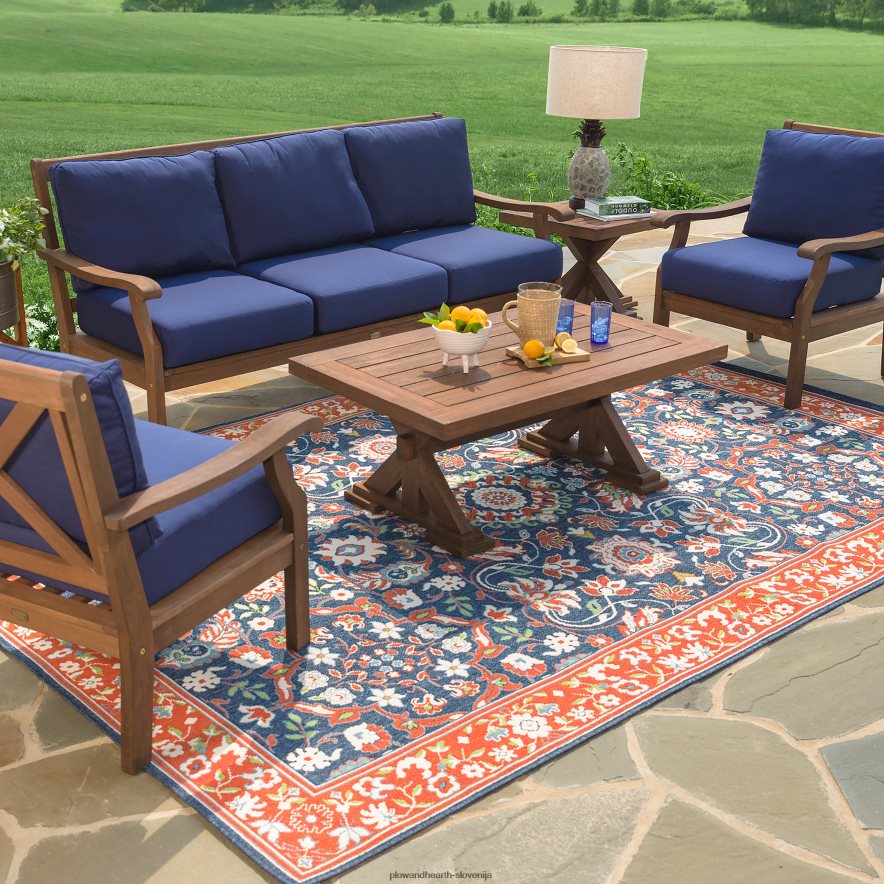 zbirka sedežev claremont, zunanje pohištvo iz evkaliptusovega lesa Plow & Hearth 2V46081090 gospodinjska posoda