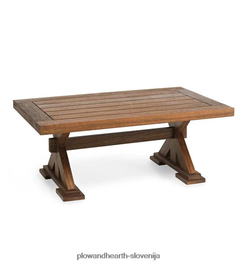 zbirka sedežev claremont, zunanje pohištvo iz evkaliptusovega lesa Plow & Hearth 2V46081090 gospodinjska posoda