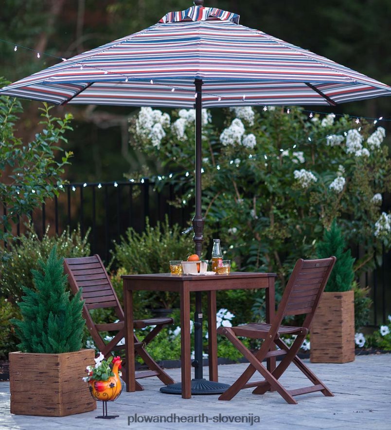 zunanje pohištvo za bistroje iz lesa evkaliptusa Plow & Hearth 2V46081080 gospodinjska posoda