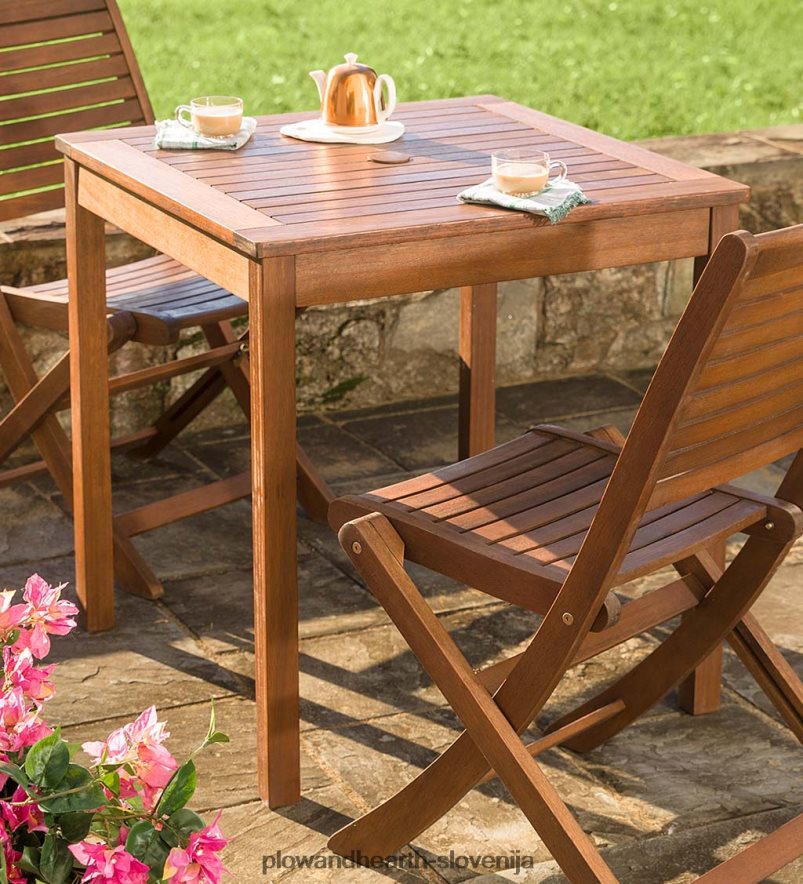 zunanje pohištvo za bistroje iz lesa evkaliptusa Plow & Hearth 2V46081080 gospodinjska posoda