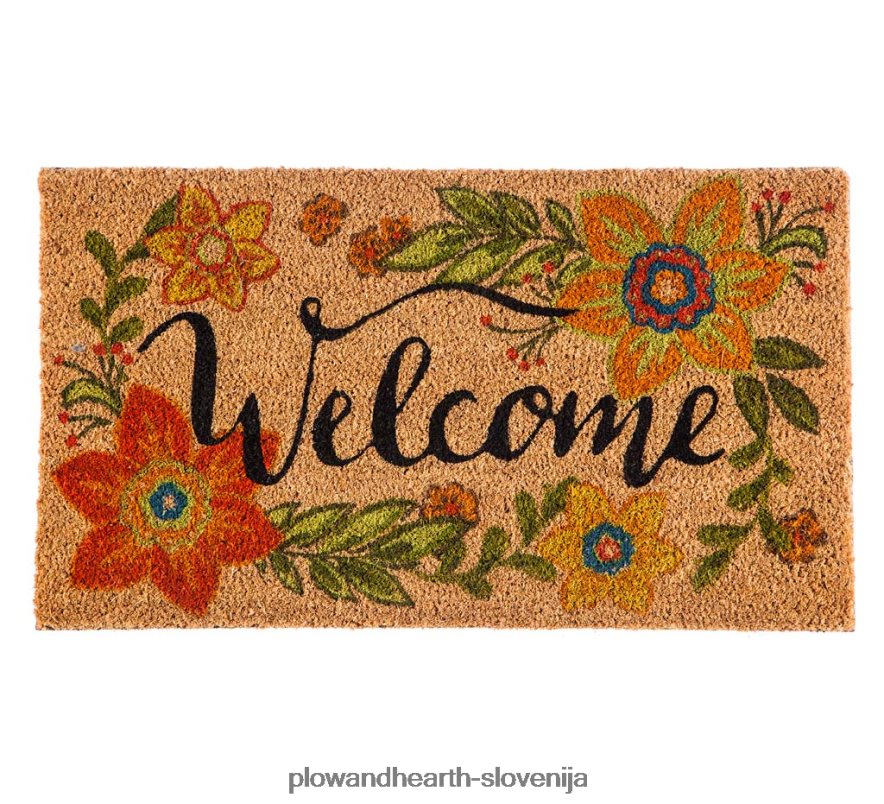 barvita cvetlična podloga za dobrodošlico iz kokosovega vlakna Plow & Hearth 2V46081424 gospodinjska posoda
