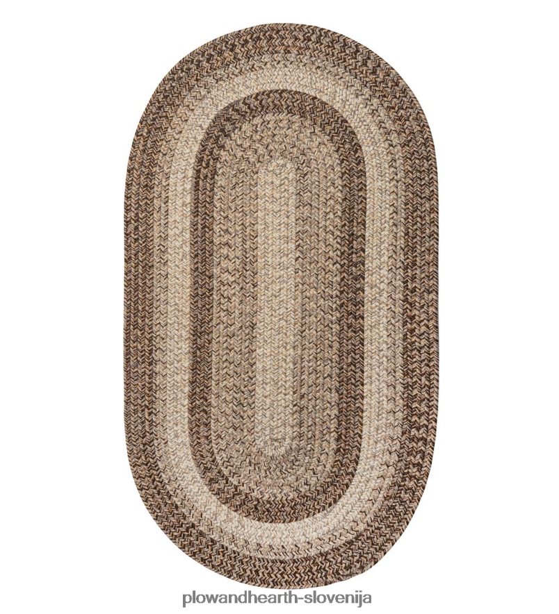 notranja/zunanja ovalna polipropilenska pletena preproga iz woodridgea Plow & Hearth 2V46081355 gospodinjska posoda