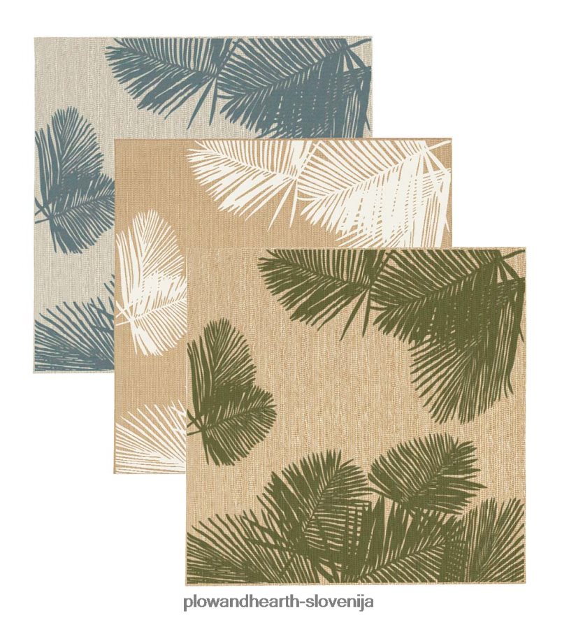 notranja/zunanja polipropilenska preproga s teksturo dlani Plow & Hearth 2V46081360 gospodinjska posoda