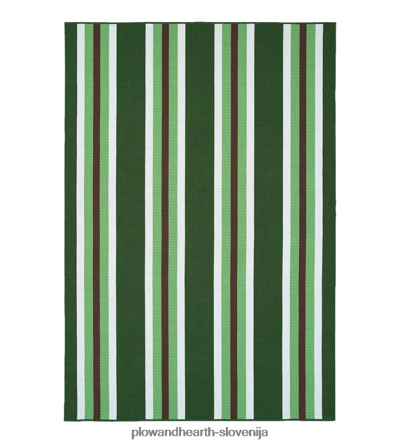 notranja/zunanja preproga iz poliestra s črtasto teksturo Plow & Hearth 2V46081400 gospodinjska posoda