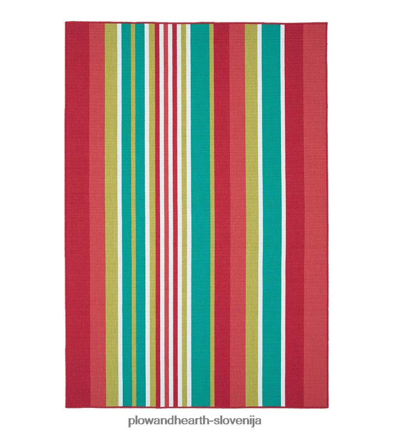 notranja/zunanja preproga iz poliestra s črtasto teksturo Plow & Hearth 2V46081400 gospodinjska posoda