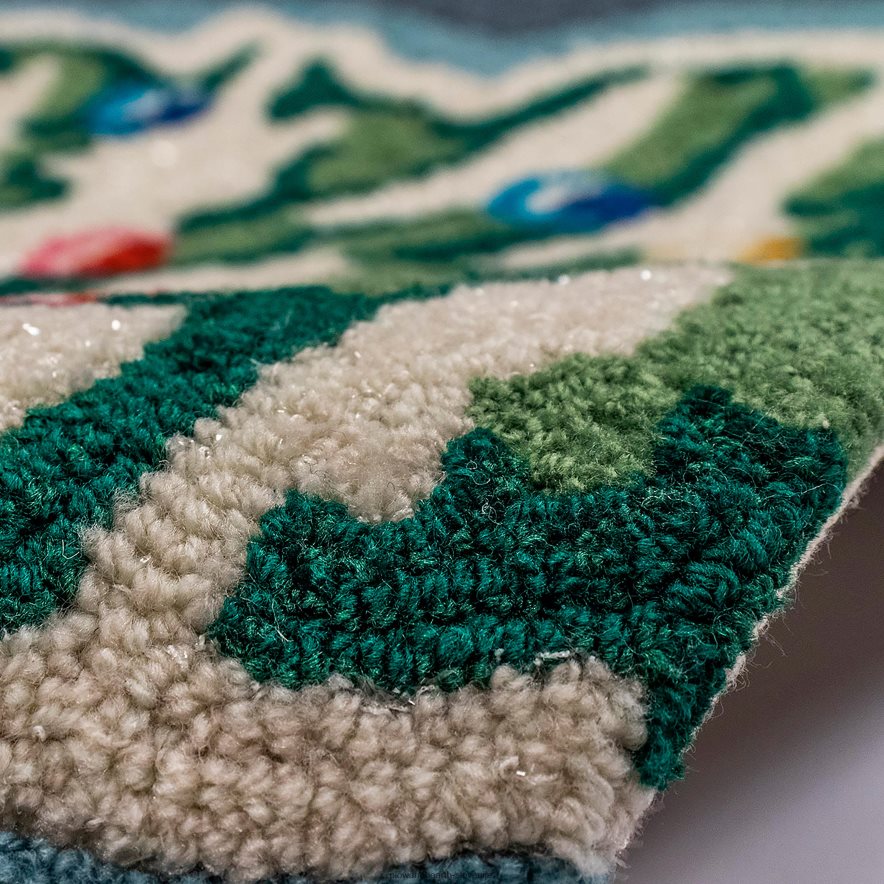 notranja/zunanja preproga za božično drevo, ročno zataknjena Plow & Hearth 2V46081317 gospodinjska posoda