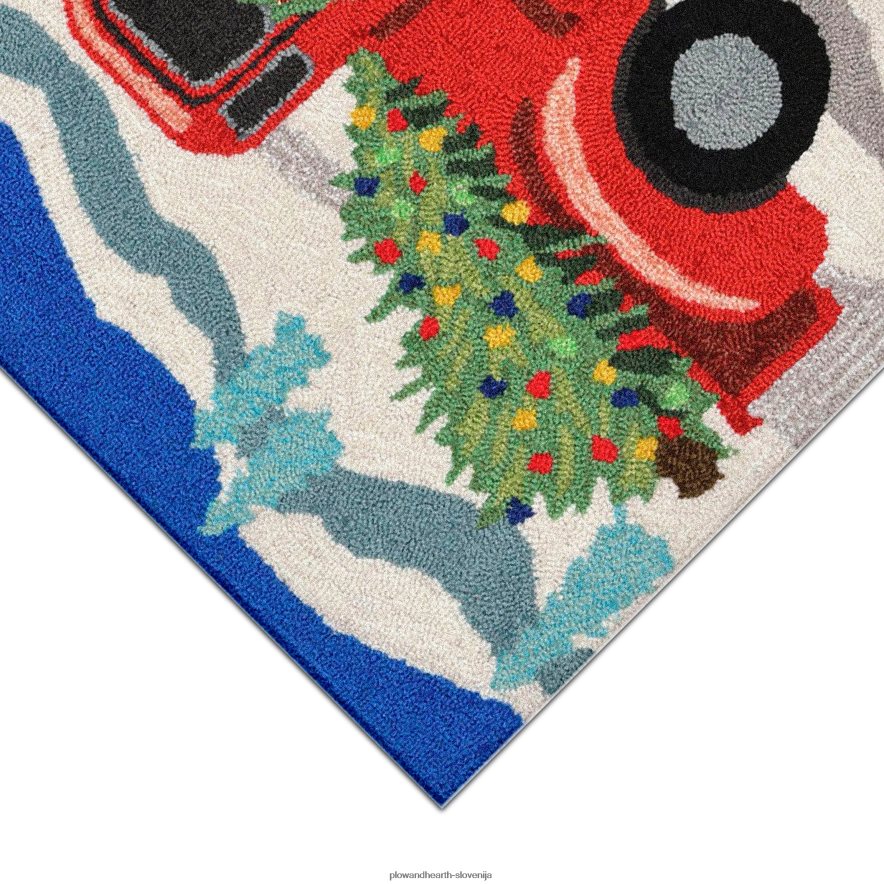 notranja/zunanja ročno pritrjena božična preproga za tovornjak Plow & Hearth 2V46081335 gospodinjska posoda