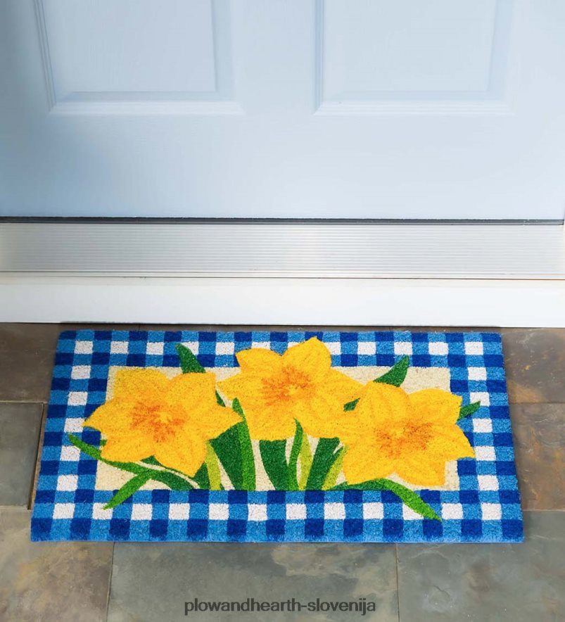 preproga iz kokosovega vlakna bivoljega kara narcis Plow & Hearth 2V46081386 gospodinjska posoda