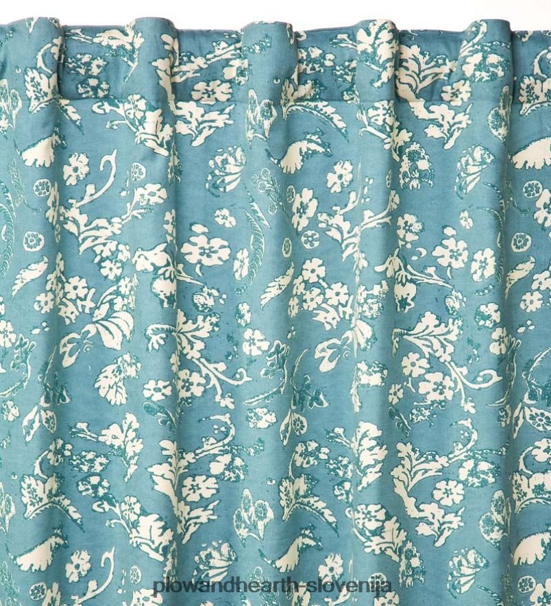 izolacijska panelna zavesa z žepkasto palico iz cvetličnega damasta, 42 š x 63 d - rdeča Plow & Hearth 2V46083148 gospodinjska posoda