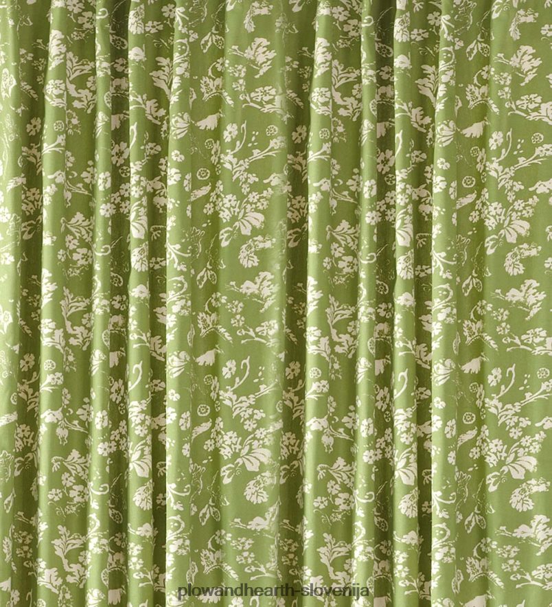 izolacijska panelna zavesa z žepkasto palico iz cvetličnega damasta, 42 š x 63 d - rdeča Plow & Hearth 2V46083148 gospodinjska posoda