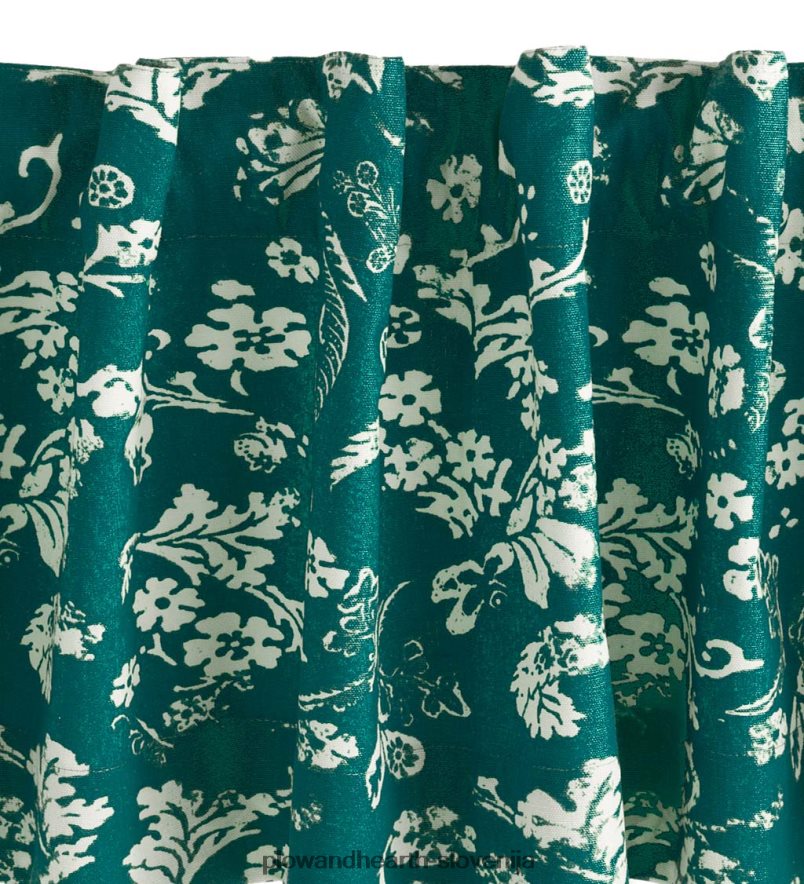 izolacijska panelna zavesa z žepkasto palico iz cvetličnega damasta, 42 š x 63 d - rdeča Plow & Hearth 2V46083148 gospodinjska posoda