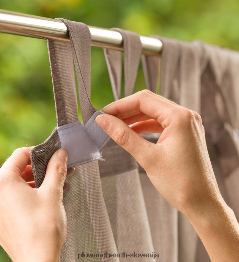 zunanja zavesa sunspun tab top, 110 š x 84 d - siva Plow & Hearth 2V46083160 gospodinjska posoda