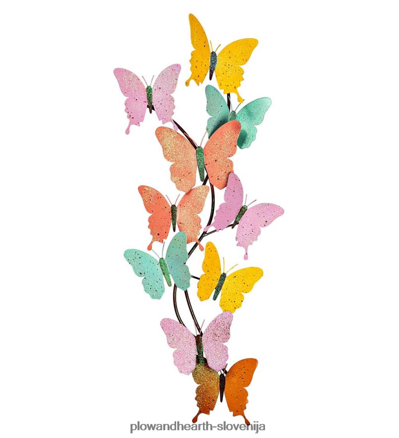 notranja/zunanja pastelna stenska umetnost z metulji Plow & Hearth 2V46081655 gospodinjska posoda