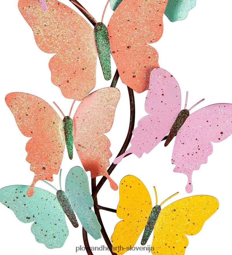 notranja/zunanja pastelna stenska umetnost z metulji Plow & Hearth 2V46081655 gospodinjska posoda