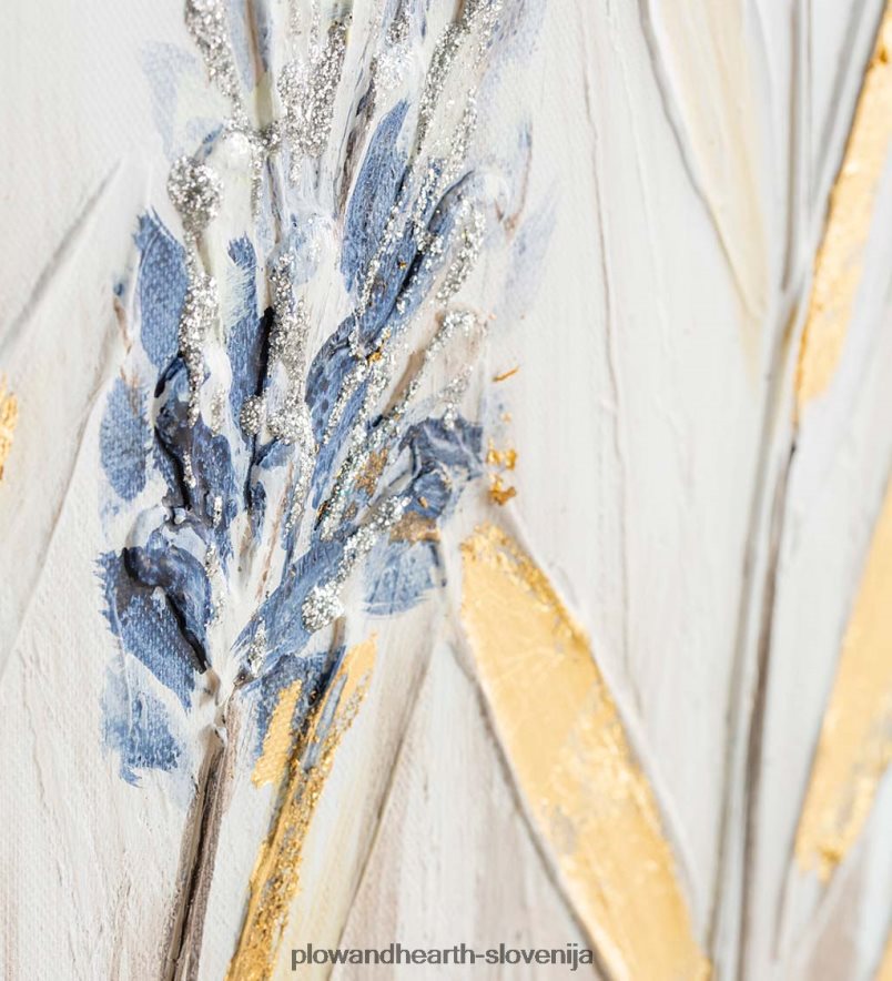 ročno poslikano platno lila stenski dekor Plow & Hearth 2V46082527 gospodinjska posoda