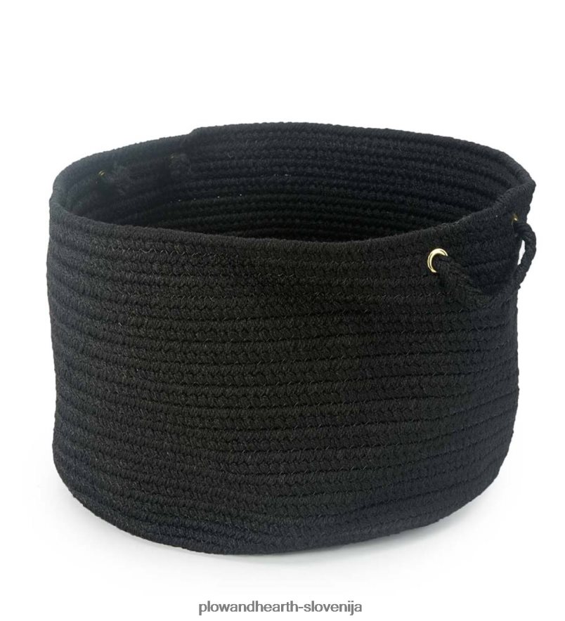 pletena polipro roanoke košara z ročaji - črna multi Plow & Hearth 2V46082487 gospodinjska posoda