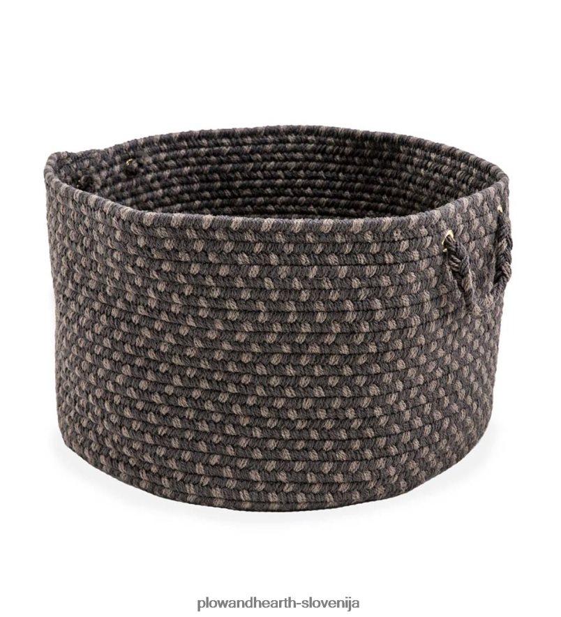 pletena polipro roanoke košara z ročaji - črna multi Plow & Hearth 2V46082487 gospodinjska posoda