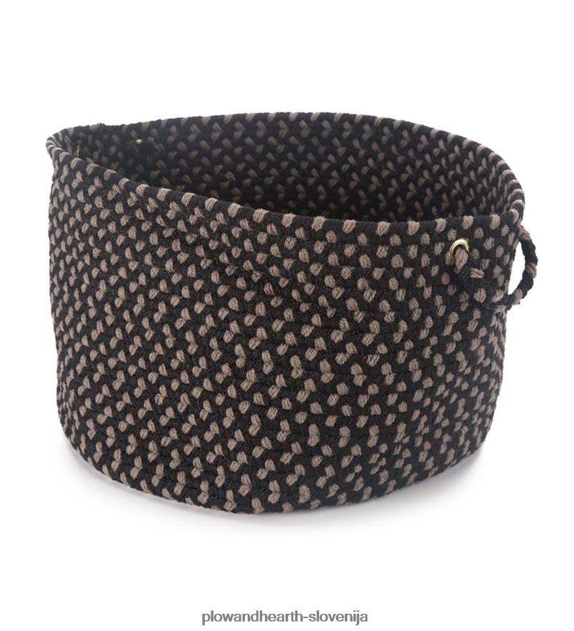 pletena polipro roanoke košara z ročaji - črna multi Plow & Hearth 2V46082487 gospodinjska posoda