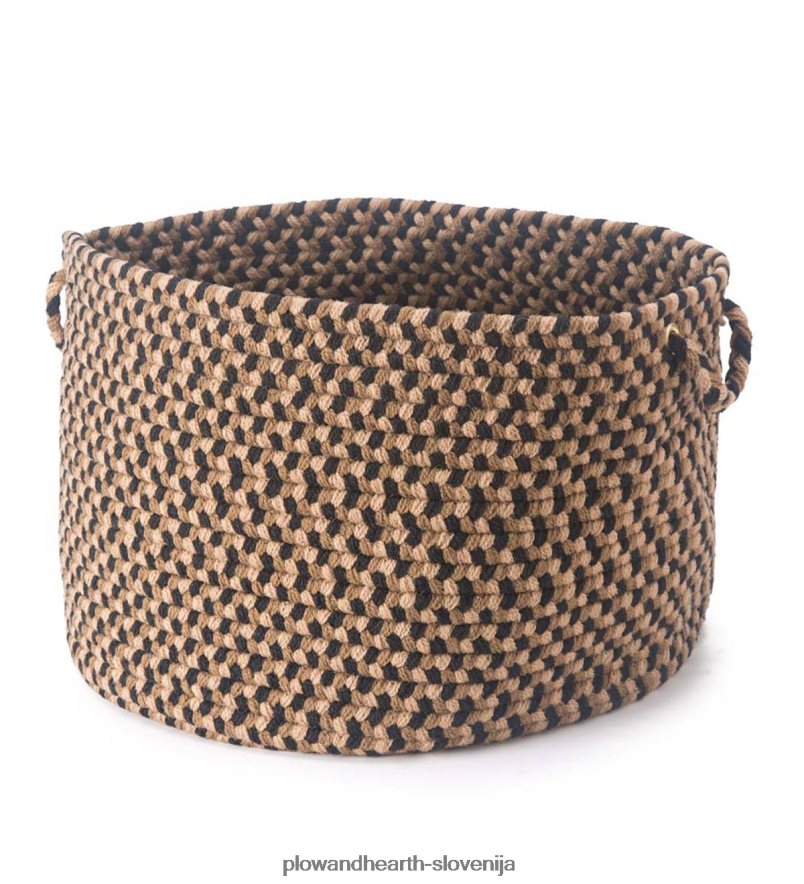 pletena polipro roanoke košara z ročaji - črna multi Plow & Hearth 2V46082487 gospodinjska posoda