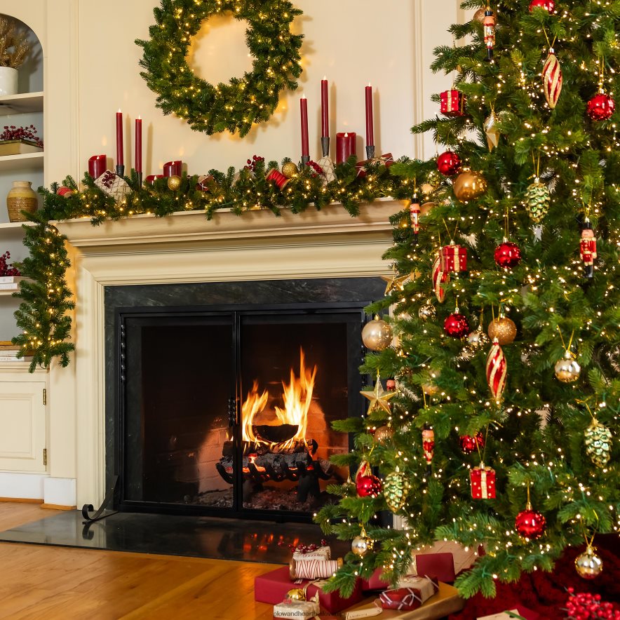 zlati nelomljivi okraski za božično drevo, 33 kom. Plow & Hearth 2V46082328 gospodinjska posoda