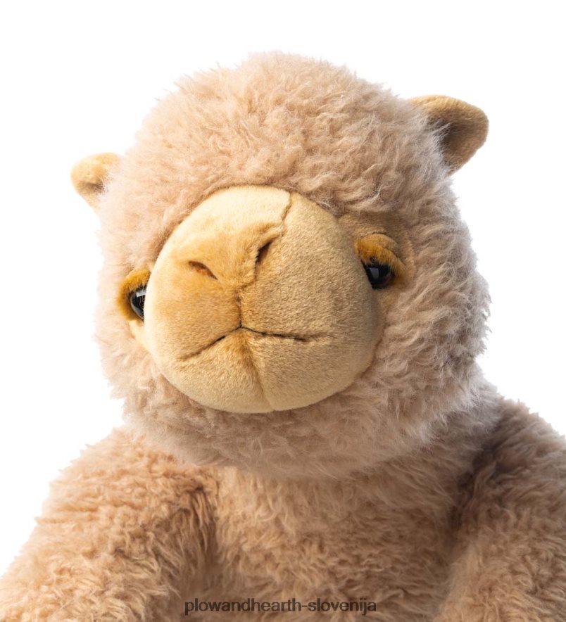 allie vzglavnik iz plišastega živalskega trupa iz alpake - tan Plow & Hearth 2V46082489 gospodinjska posoda