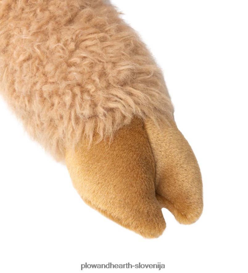 allie vzglavnik iz plišastega živalskega trupa iz alpake - tan Plow & Hearth 2V46082489 gospodinjska posoda