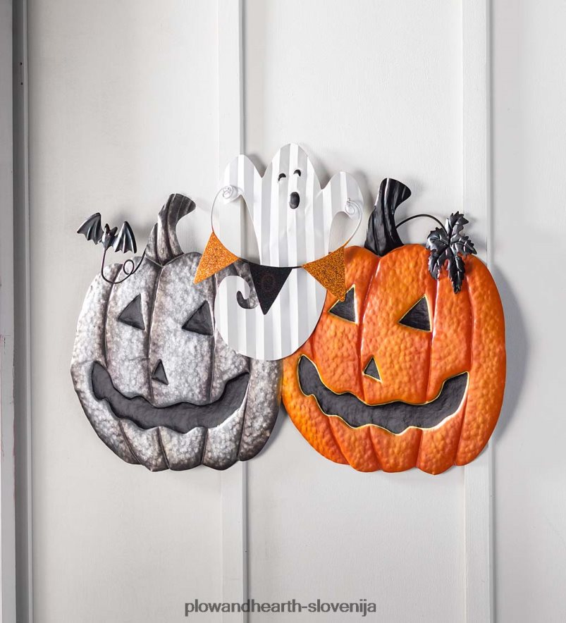 Halloween trio kovinska stenska umetnost Plow & Hearth 2V46082541 gospodinjska posoda