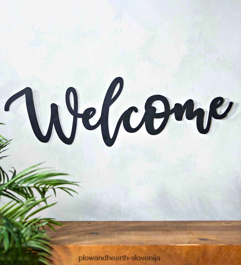 pozdravni znak v slogu scenarija Plow & Hearth 2V46082529 gospodinjska posoda