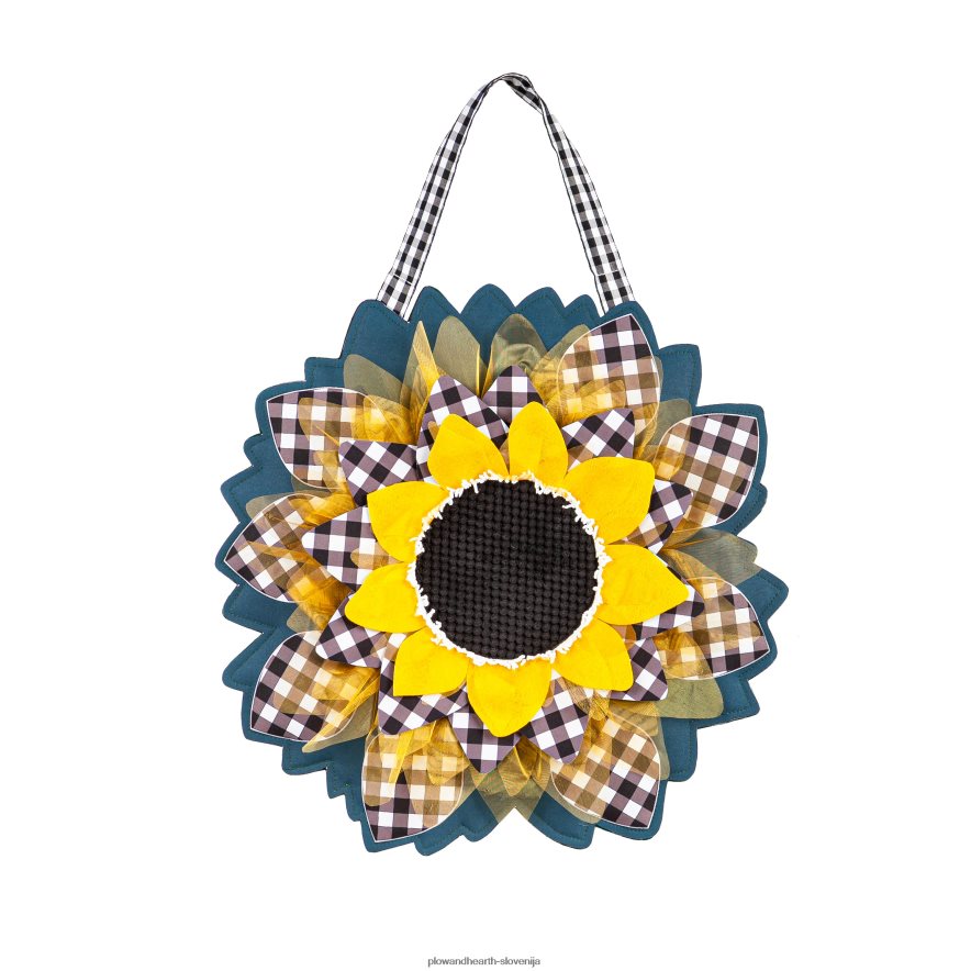 sončnica s karo dekor vrat Plow & Hearth 2V46082501 gospodinjska posoda