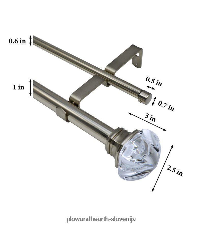 komplet dvojnih karnis regal Plow & Hearth 2V46082644 gospodinjska posoda