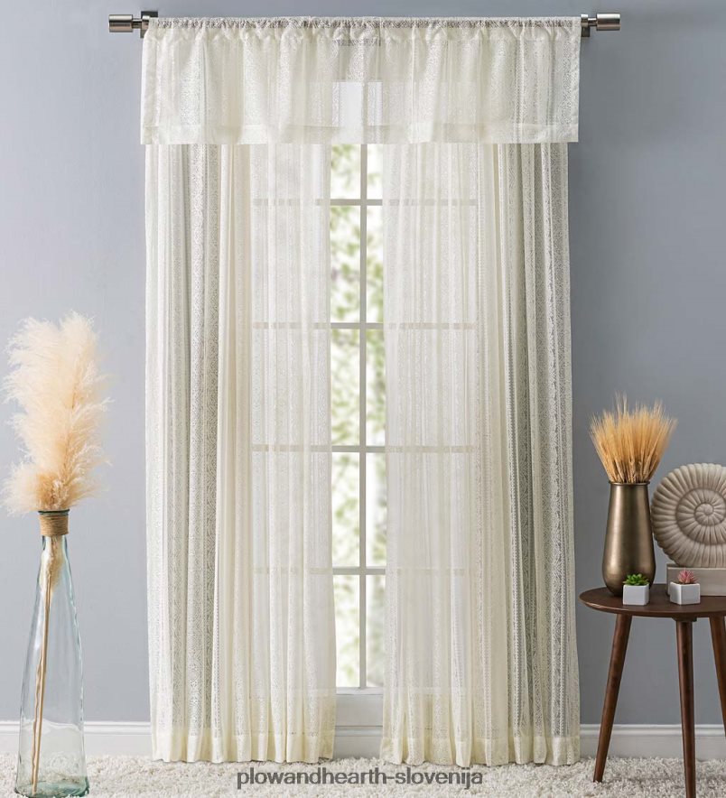 čipkaste zavese v obliki medaljonov Plow & Hearth 2V46082615 gospodinjska posoda