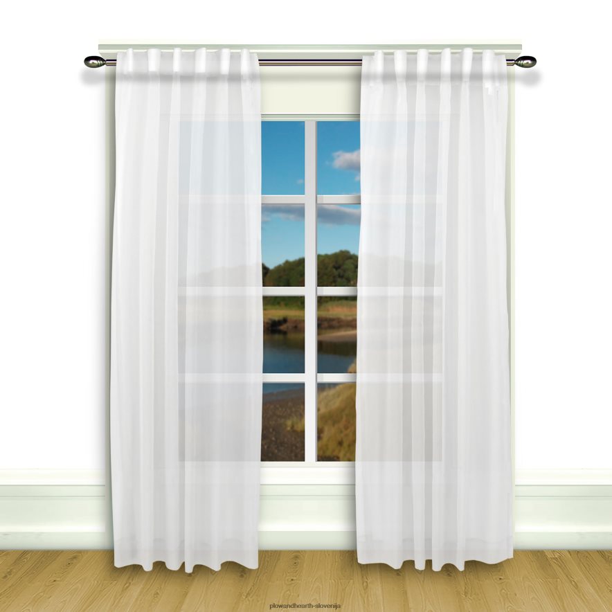 layla pari nagubanih panelnih zaves - butterscotch - 63 x 104 Plow & Hearth 2V46082603 gospodinjska posoda