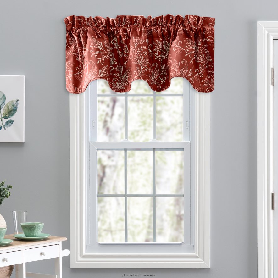 lexington leaf scalloped valance, 58 š x 15 l - opeka Plow & Hearth 2V46082622 gospodinjska posoda