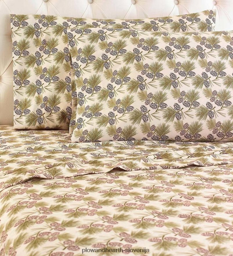 pinecones mikro flanelasti komplet Plow & Hearth 2V46082679 gospodinjska posoda