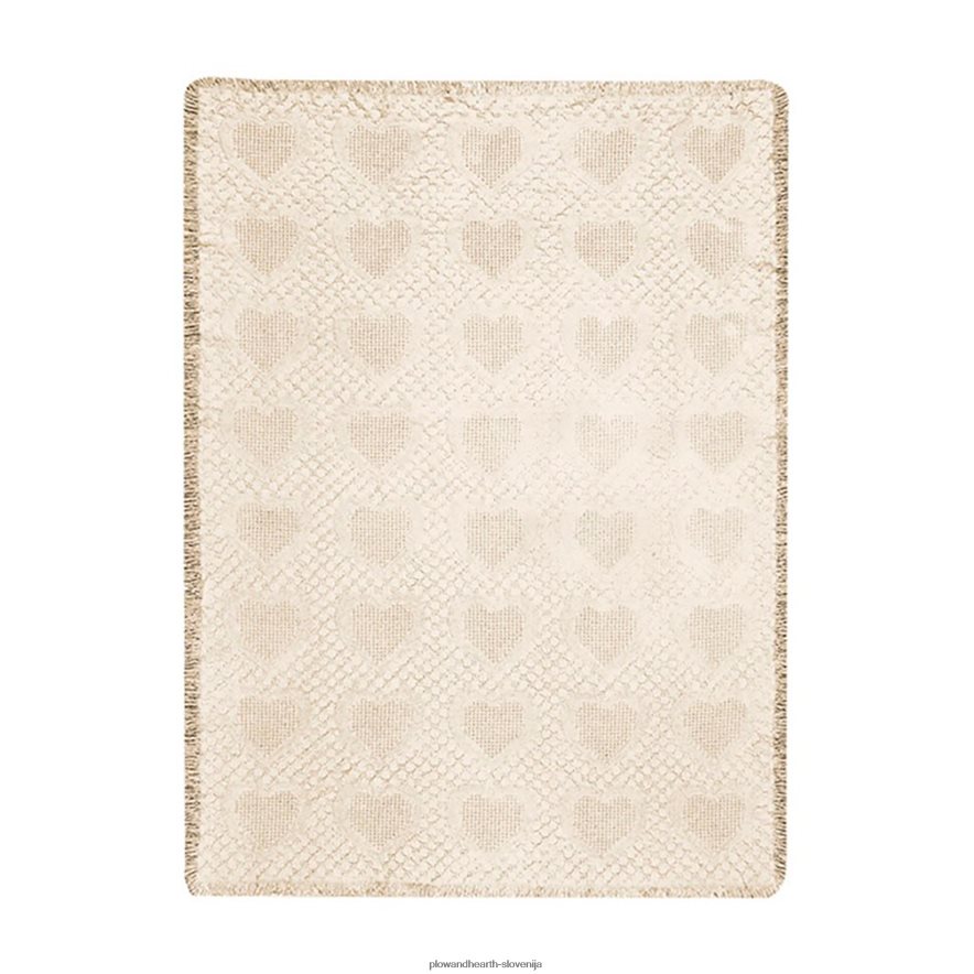 pletena košara iz bombažnega srčka - bela Plow & Hearth 2V46082691 gospodinjska posoda