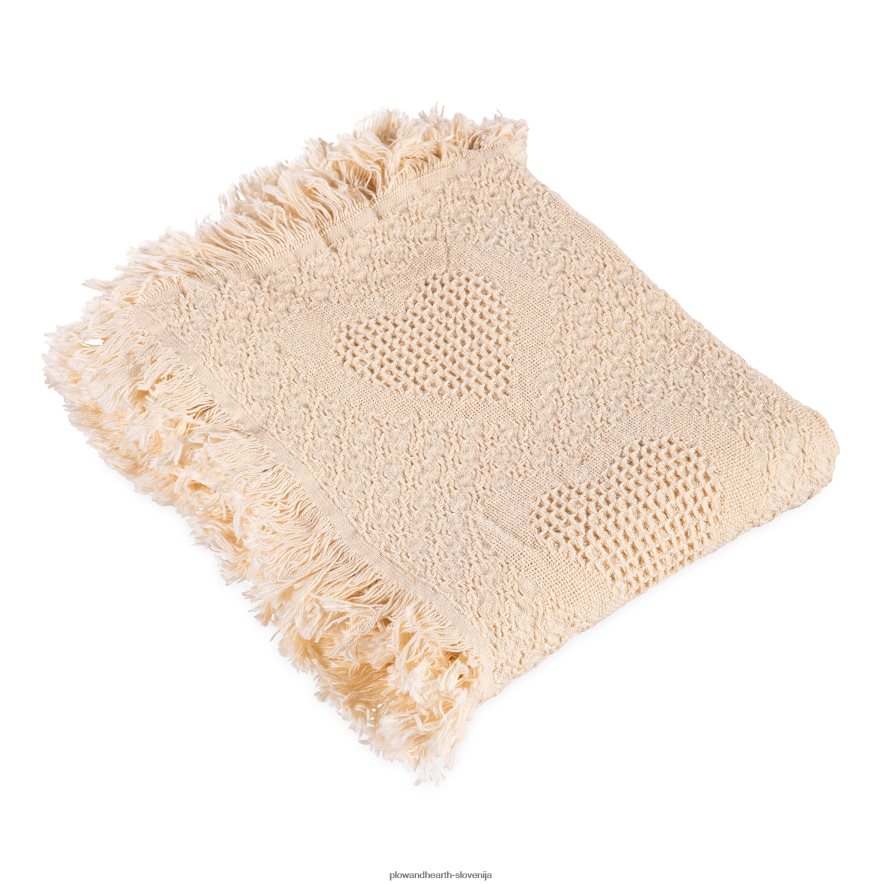 pletena košara iz bombažnega srčka - bela Plow & Hearth 2V46082691 gospodinjska posoda