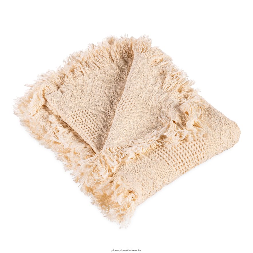 pletena košara iz bombažnega srčka - bela Plow & Hearth 2V46082691 gospodinjska posoda