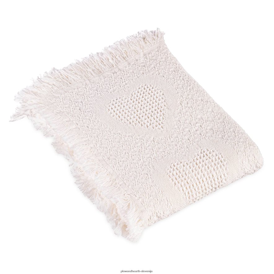 pletena košara iz bombažnega srčka - bela Plow & Hearth 2V46082691 gospodinjska posoda