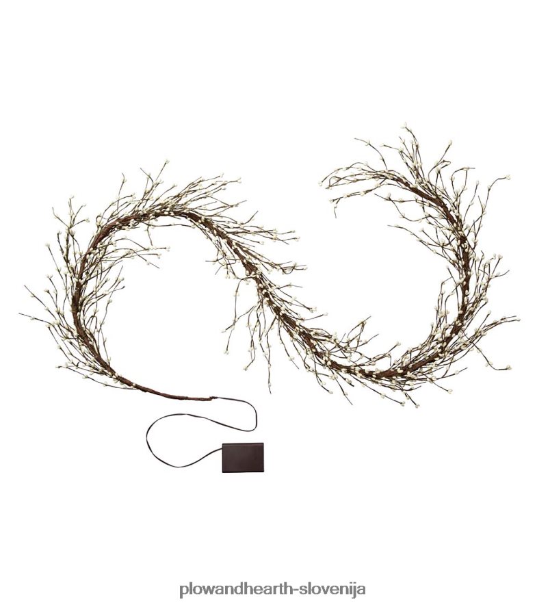 baterijska osvetljena praznična girlanda - bela Plow & Hearth 2V46081694 gospodinjska posoda