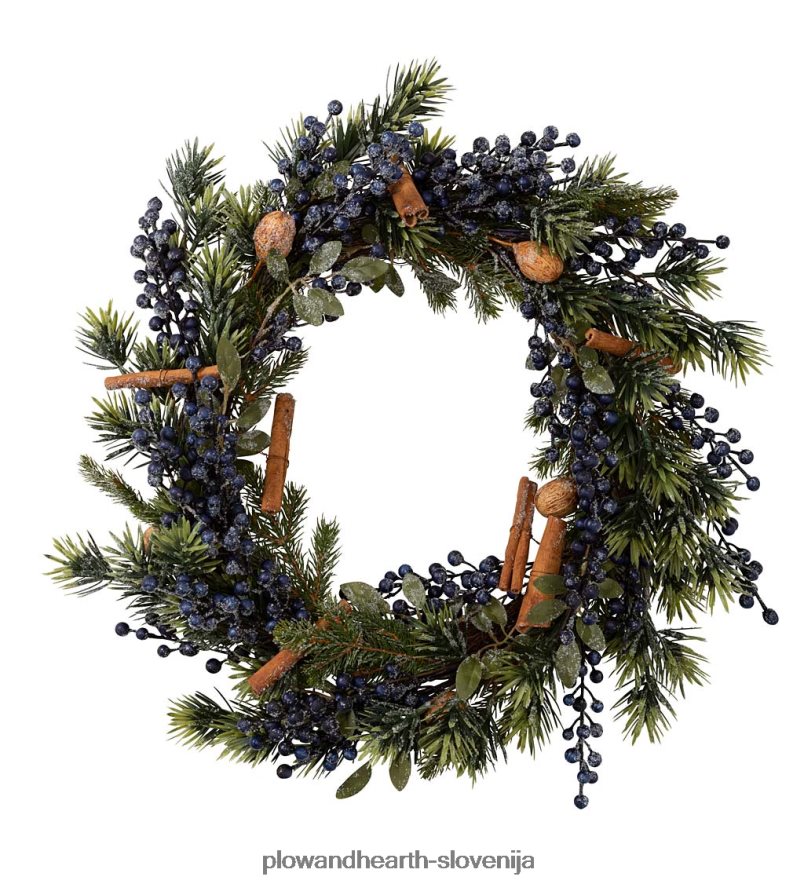 pomrznjen borovničev praznični venec Plow & Hearth 2V46081714 gospodinjska posoda