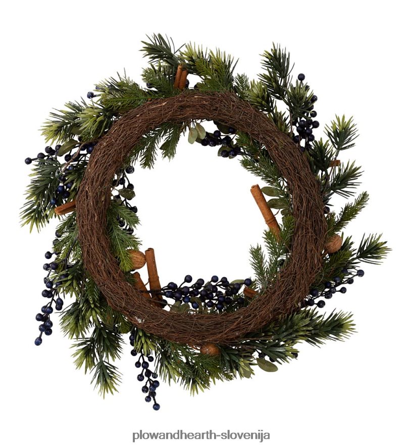 pomrznjen borovničev praznični venec Plow & Hearth 2V46081714 gospodinjska posoda