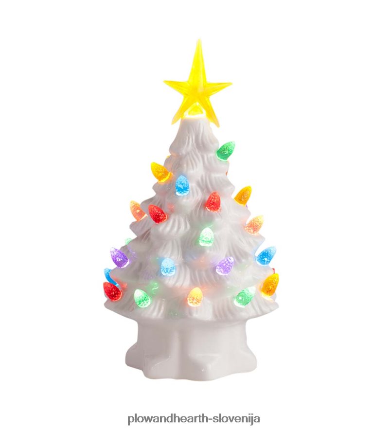 notranja/zunanja keramična božična jelka na baterije Plow & Hearth 2V46081688 gospodinjska posoda