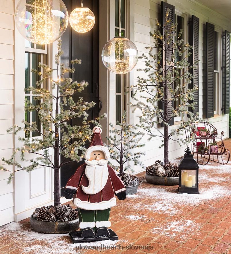 notranje/zunanje osvetljene akrilne krogle z mikro LED Plow & Hearth 2V46081663 gospodinjska posoda