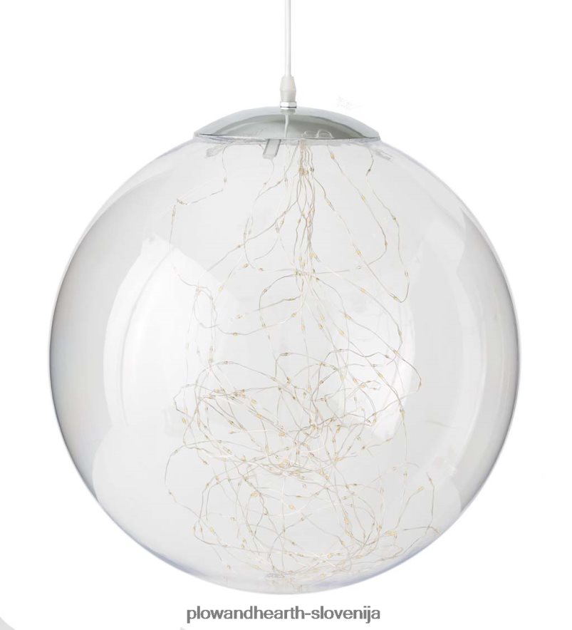 notranje/zunanje osvetljene akrilne krogle z mikro LED Plow & Hearth 2V46081663 gospodinjska posoda