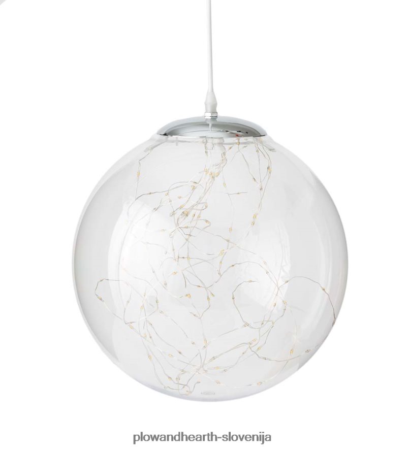 notranje/zunanje osvetljene akrilne krogle z mikro LED Plow & Hearth 2V46081663 gospodinjska posoda