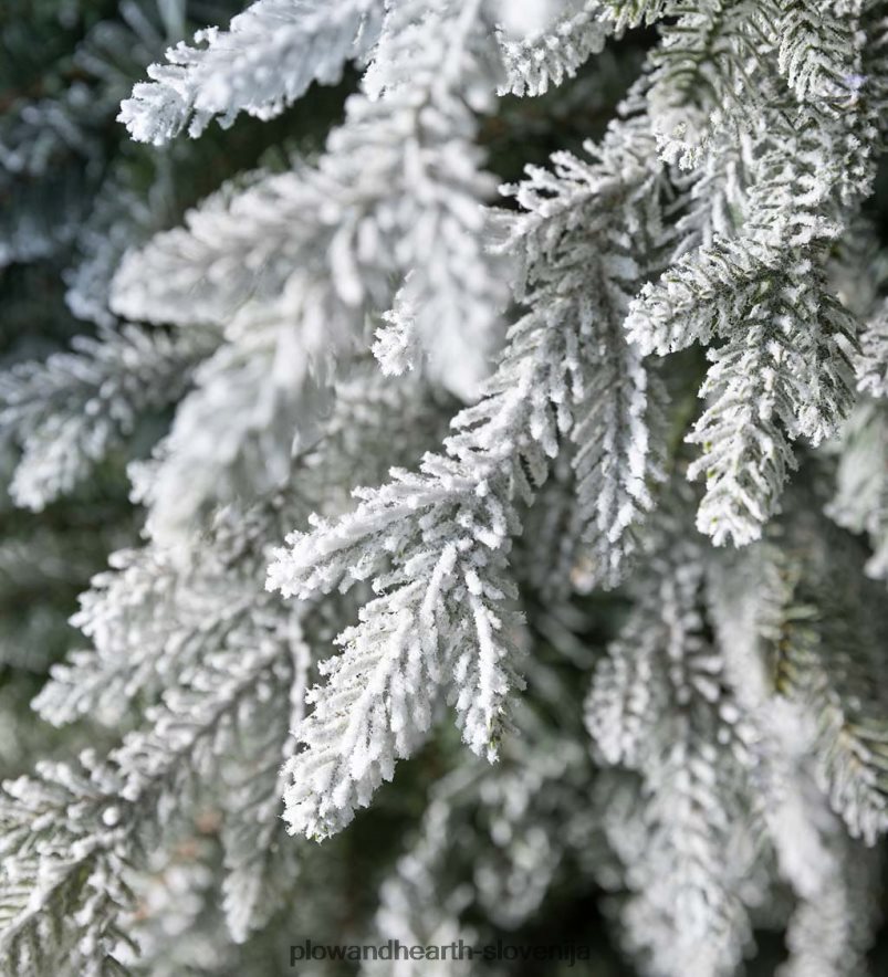 notranja/zunanja kosmičena smreka roanoke v lončku s toplimi belimi LED diodami Plow & Hearth 2V46081674 gospodinjska posoda