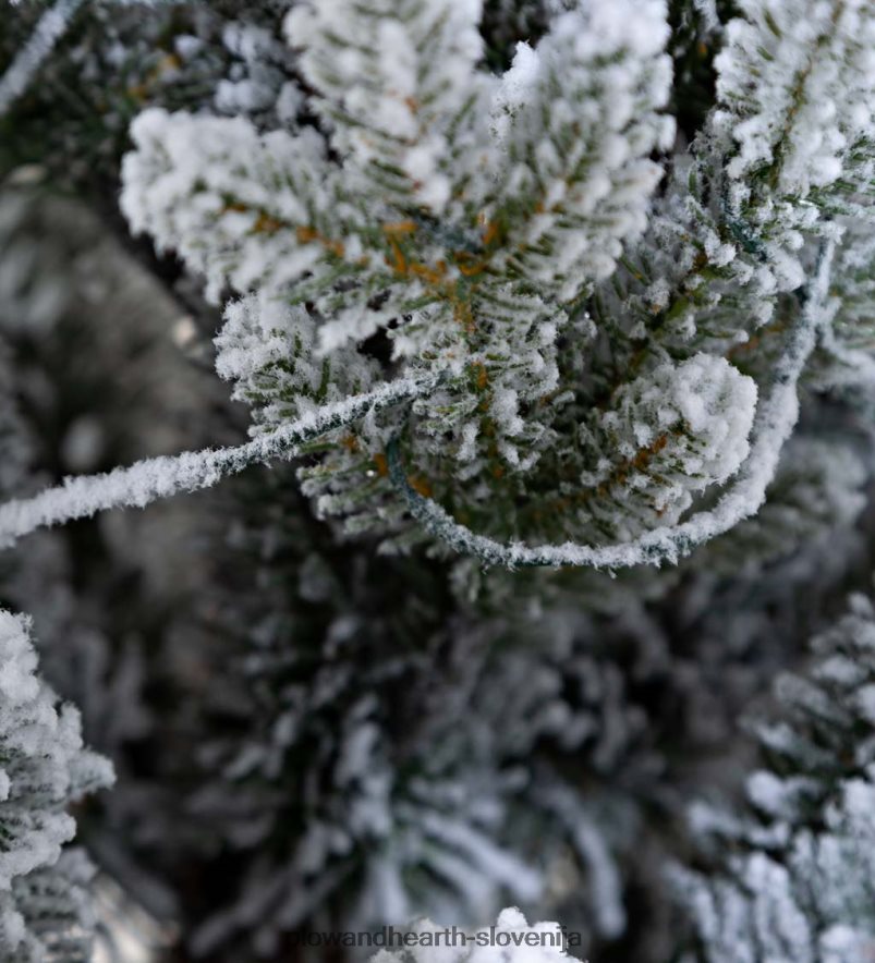 notranja/zunanja kosmičena smreka roanoke v lončku s toplimi belimi LED diodami Plow & Hearth 2V46081674 gospodinjska posoda