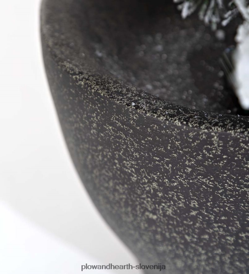 notranja/zunanja kosmičena smreka roanoke v lončku s toplimi belimi LED diodami Plow & Hearth 2V46081674 gospodinjska posoda